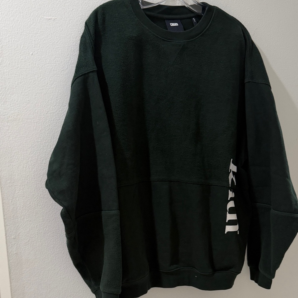 Kith Men's Dark Green Crewneck Sweater